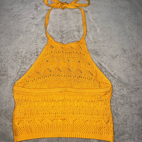 Gold Halter/Crop Top - Picture 2 of 5